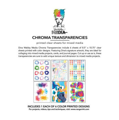 Ranger Dina Wakley MEdia Painted Elements Chroma Transparencies