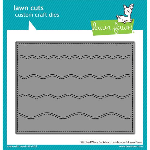 Lawn Fawn - Lawn Cuts - Stitched Wavy Backdrop: Landscape Die