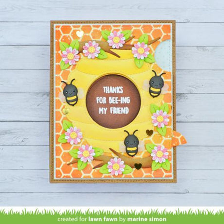 Lawn Fawn - Lawn Clippings - Honeycomb Stencil