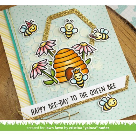 Lawn Fawn - Lawn Clippings - Honeycomb Stencil