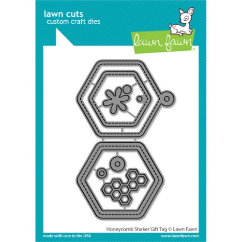 Lawn Fawn - Lawn Cuts - Honeycomb Shaker Gift Tag Dies