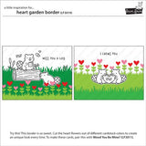 Lawn Fawn - Lawn Cuts - Heart Garden Border Dies