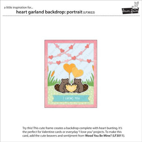 Lawn Fawn - Lawn Cuts - Heart Garland Backdrop: Portrait Dies