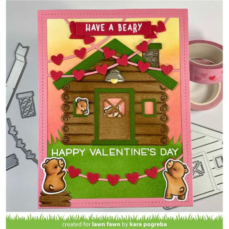 Lawn Fawn - Lawn Cuts - Heart Garland Backdrop: Portrait Dies