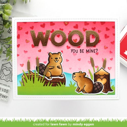 Lawn Fawn - Lawn Clippings - Falling Hearts Stencils