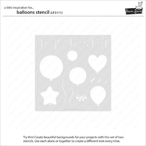 Lawn Fawn - Lawn Clippings - Balloons Stencil