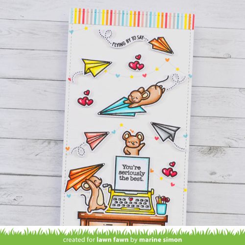 Lawn Fawn - Stamps - Just Plane Awesome Sentiment Trails