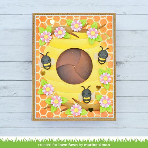 Lawn Fawn - Lawn Cuts - Magic Iris Beehive Add-On Dies