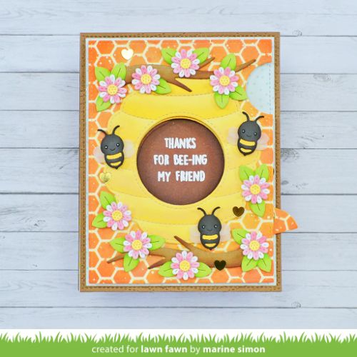 Lawn Fawn - Lawn Cuts - Magic Iris Beehive Add-On Dies