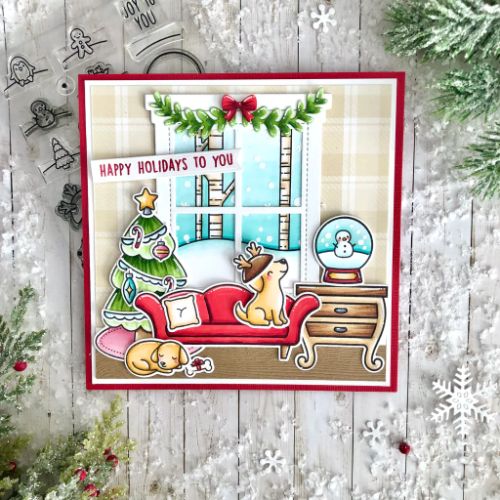 Lawn Fawn - Stamps - Little Snow Globe: Dog