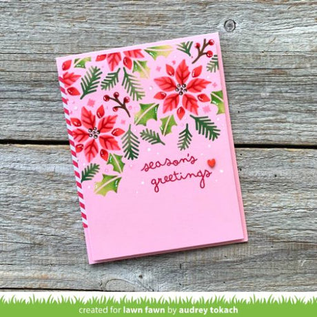 Lawn Fawn - Lawn Clippings - Poinsettia Background Stencils