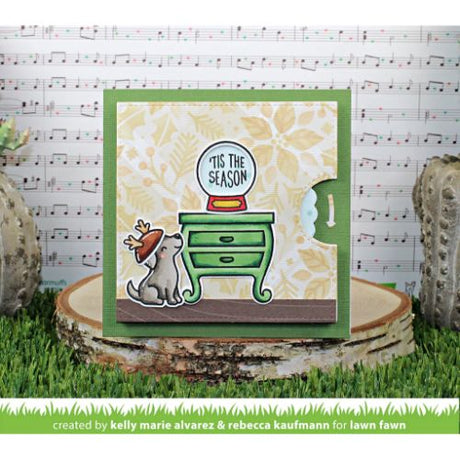 Lawn Fawn - Lawn Clippings - Poinsettia Background Stencils