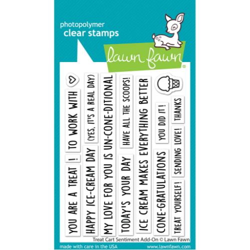 Lawn Fawn - Stamps - Treat Cart Sentiment Add-On