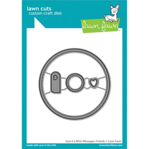 Lawn Fawn - Lawn Cuts - Give It a Whirl Messages: Friends Dies