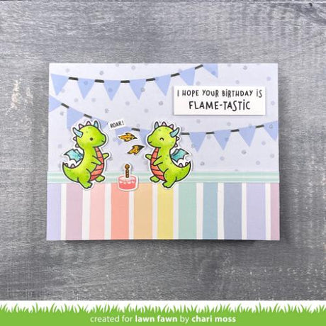 Lawn Fawn - Stamps - Little Dragon Flip-Flop