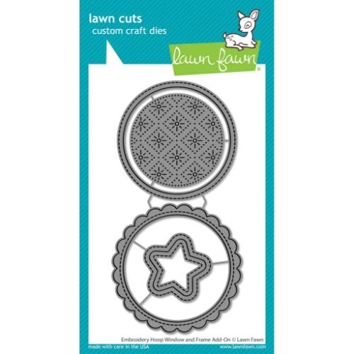 Lawn Fawn - Lawn Cuts - Embroidery Hoop Window and Frame Add-On Dies