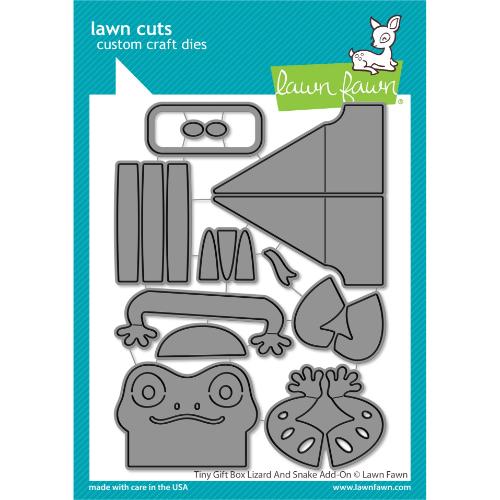 Lawn Fawn - Lawn Cuts - Tiny Gift Box Lizard and Snake Add-On Dies
