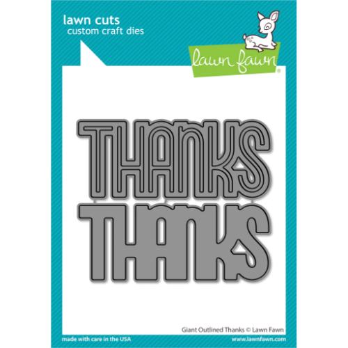 Lawn Fawn - Lawn Cuts - Giant Outlined Thanks Dies