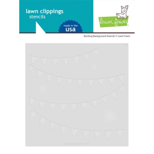 Lawn Fawn - Lawn Clippings - Bunting Background Stencils