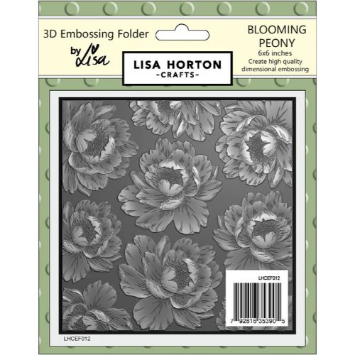 Lisa Horton - Blooming Peony 6x6 3D Embossing Folder