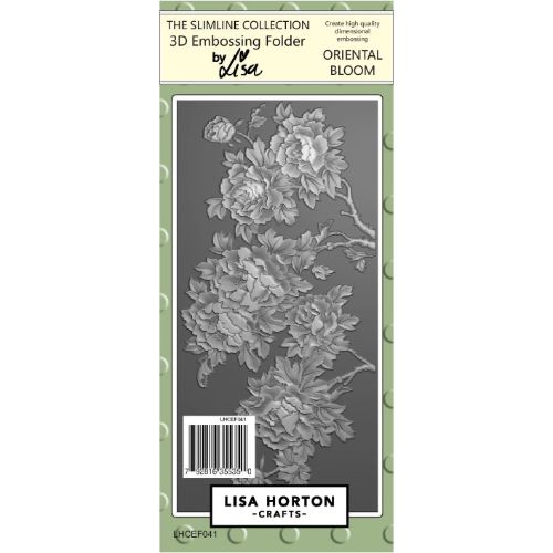 Lisa Horton Oriental Bloom Slimline 3D Embossing Folder