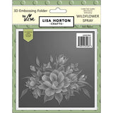 Lisa Horton Wildflower Spray 6x6 3D Embossing Folder With Cutting Die