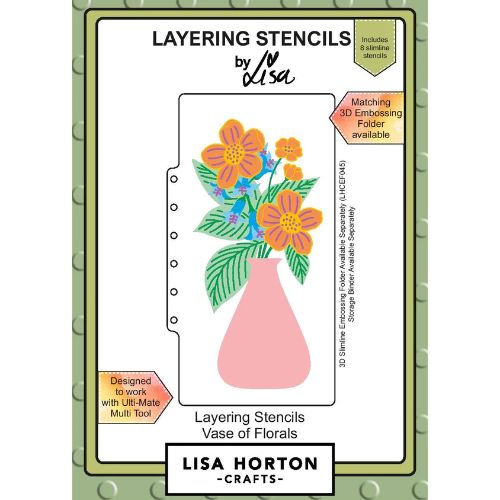 Lisa Horton Vase Of Florals Layering Stencils