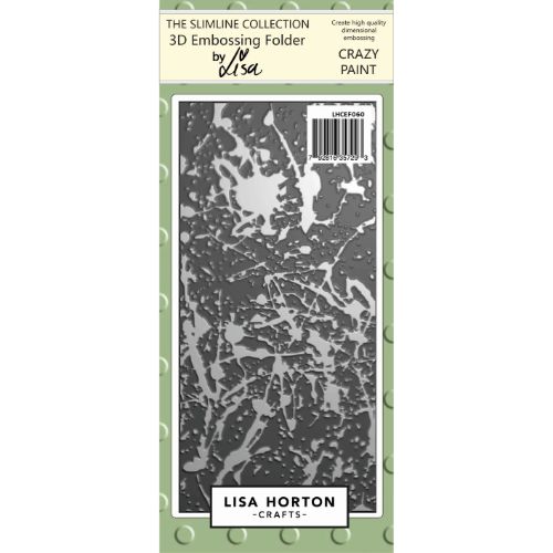 Lisa Horton Slimline 3D Embossing Folder - Crazy Paint