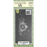 Lisa Horton Crafts Slimline 3D Embossing Folder With Die - Cosmos Border