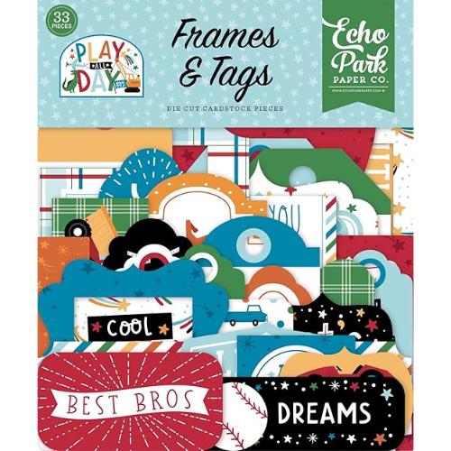 Echo Park Paper - Play All Day Boy Frames & Tags