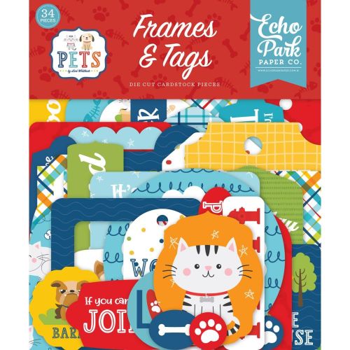 Echo Park Cardstock Ephemera 33/Pkg Frames & Tags, Pets
