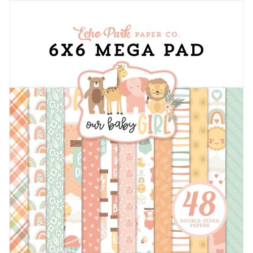 Echo Park Double-Sided Mega Paper Pad 6"X6" 48/Pkg - Our Baby Girl