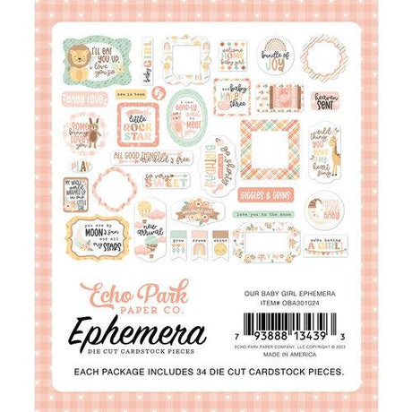 Echo Park Paper - Our Baby Girl Ephemera