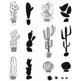 Tim Holtz Cling Stamps 7"X8.5" Mod Cactus