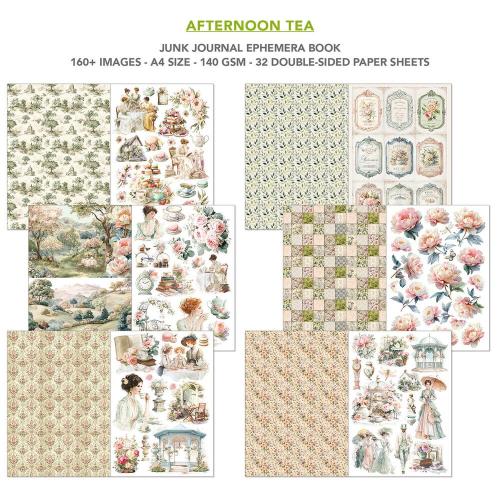 Ciao Bella Afternoon Tea A4 Junk Journal Ephemera Book (32pcs) (CBB020)