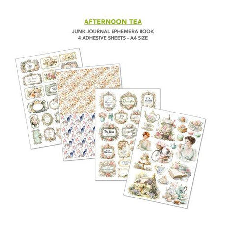 Ciao Bella Afternoon Tea A4 Junk Journal Ephemera Book (32pcs) (CBB020)