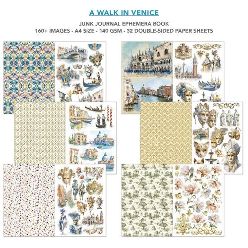 Ciao Bella A Walk in Venice A4 Junk Journal Ephemera Book (32pcs) (CBB023)
