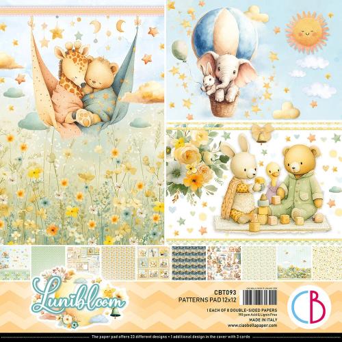 Ciao Bella Lunibloom 12x12 Inch Patterns Pad (8pcs) (CBT093) - Postage as per Actual