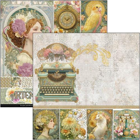 Ciao Bella Artemis 12x12 Inch Paper Pad (12pcs) (CBPM094) - Postage as per Actual