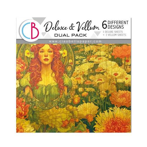 Ciao Bella Artemis 6x6 Inch Deluxe Paper Gold & Vellum Dual Pack Mixed (6pcs) (CBXQ007)
