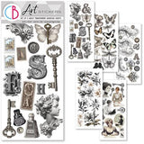 Ciao Bella Typographic Transparent Adhesive Sheets (5pcs) (CBI014)