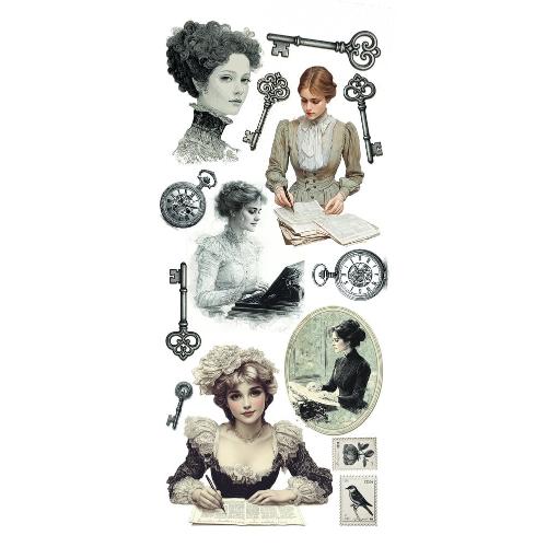 Ciao Bella Typographic Transparent Adhesive Sheets (5pcs) (CBI014)