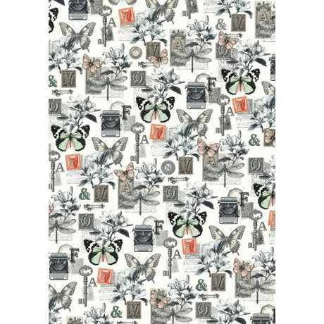 Ciao Bella Typographic A4 Deluxe Paper Pearl Copper & Vellum Dual Pack Mixed (6pcs) (CBX008)