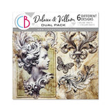 Ciao Bella Typographic 6x6 Inch Deluxe Paper Pearl Copper & Vellum Dual Pack Mixed (6pcs) (CBXQ008)
