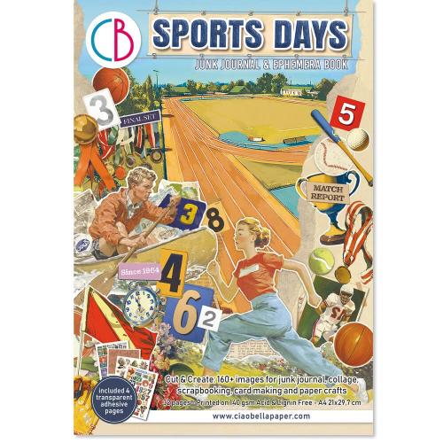 Ciao Bella Sports Days A4 Junk Journal Ephemera Book (32pcs) (CBB024)