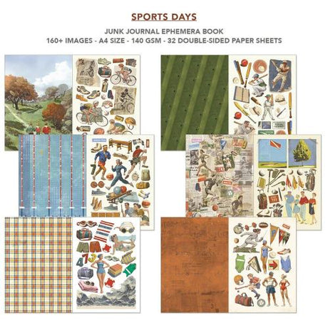 Ciao Bella Sports Days A4 Junk Journal Ephemera Book (32pcs) (CBB024)