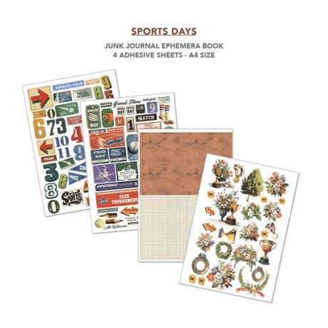 Ciao Bella Sports Days A4 Junk Journal Ephemera Book (32pcs) (CBB024)