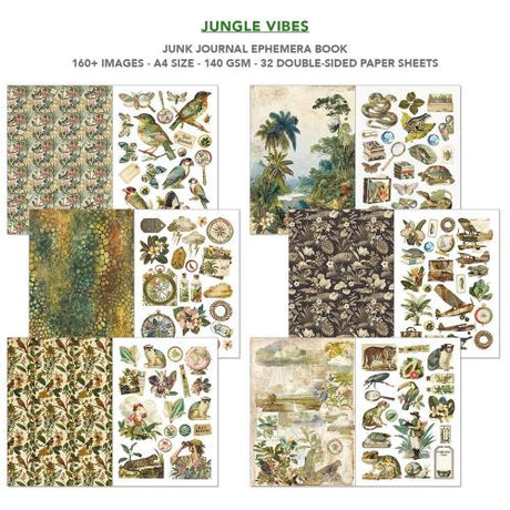 Ciao Bella Jungle Vibes A4 Junk Journal Ephemera Book (32pcs) (CBB026)