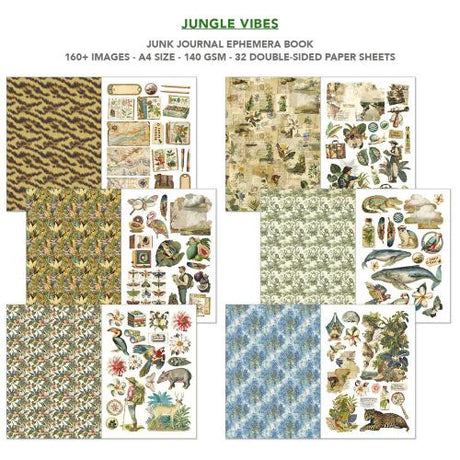 Ciao Bella Jungle Vibes A4 Junk Journal Ephemera Book (32pcs) (CBB026)