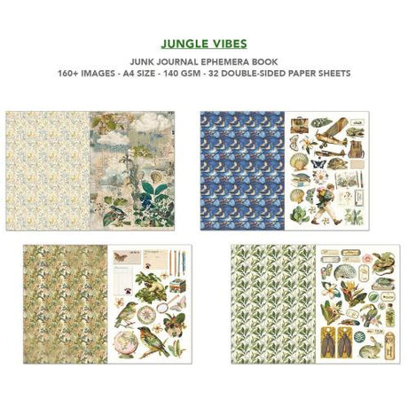 Ciao Bella Jungle Vibes A4 Junk Journal Ephemera Book (32pcs) (CBB026)